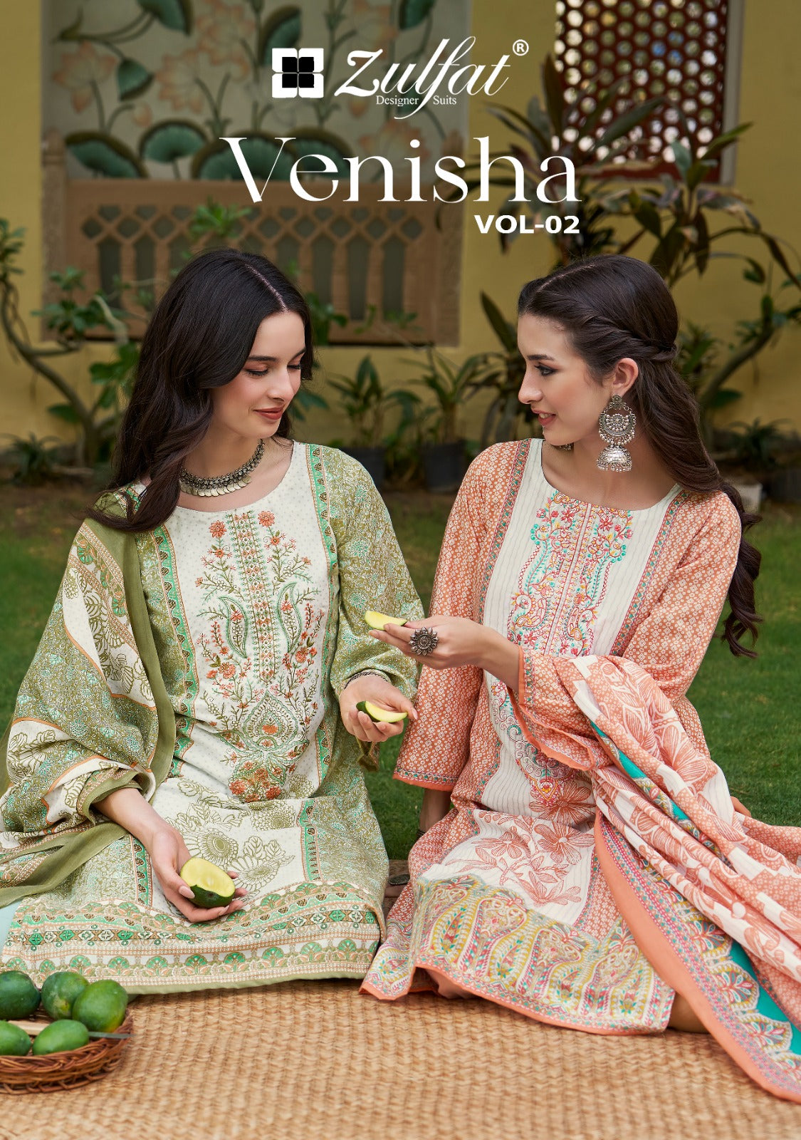 Venisha Vol 2 Zulfat Designer Cotton Karachi Salwar Suits Supplier