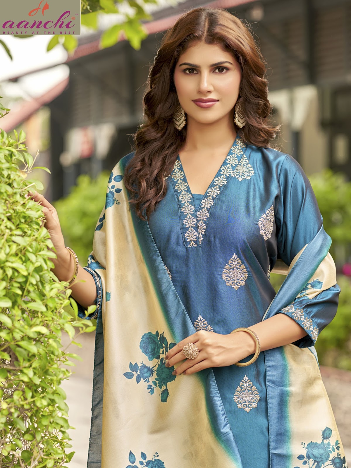 Venus Aanchi Rangila Silk Readymade Pant Style Suits Supplier Gujarat