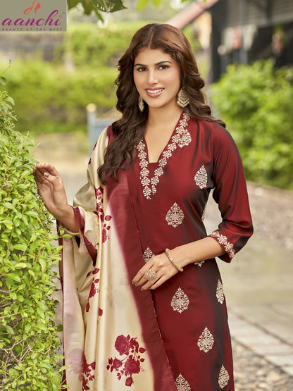 Venus Aanchi Rangila Silk Readymade Pant Style Suits Supplier Gujarat