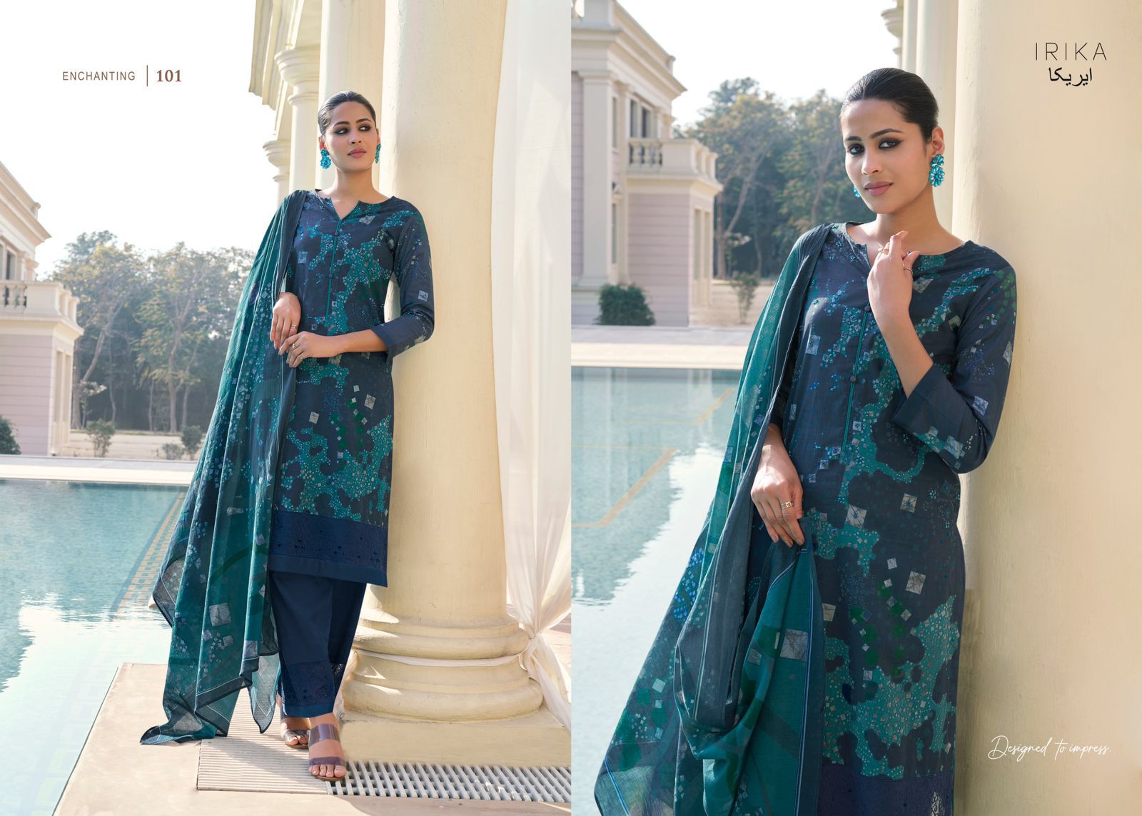 Venya Irika Cotton Cambric Pant Style Suits Wholesaler Gujarat