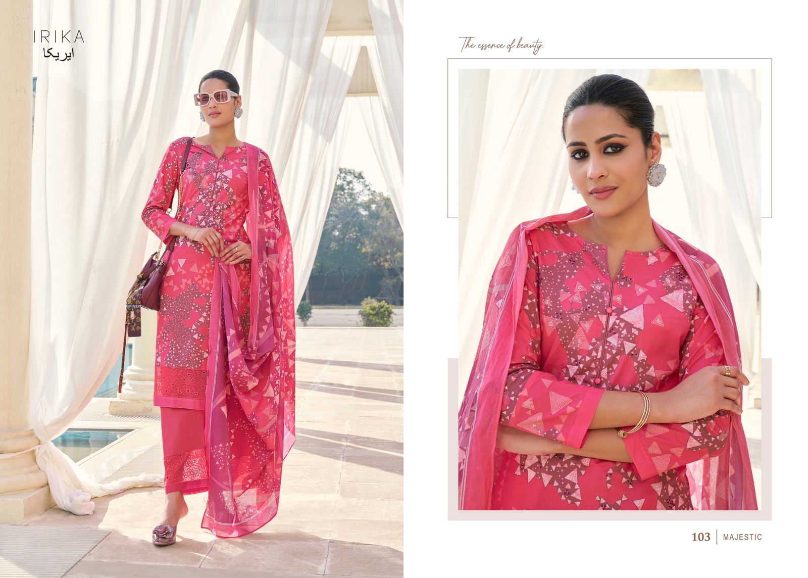 Venya Irika Cotton Cambric Pant Style Suits Wholesaler Gujarat