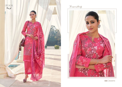 Venya Irika Cotton Cambric Pant Style Suits Wholesaler Gujarat