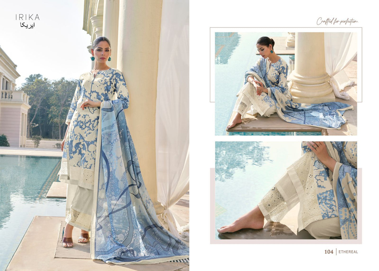 Venya Irika Cotton Cambric Pant Style Suits Wholesaler Gujarat