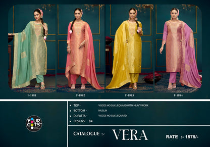 Vera Four Dots Silk Jacquard Pant Style Suits Wholesaler Ahmedabad