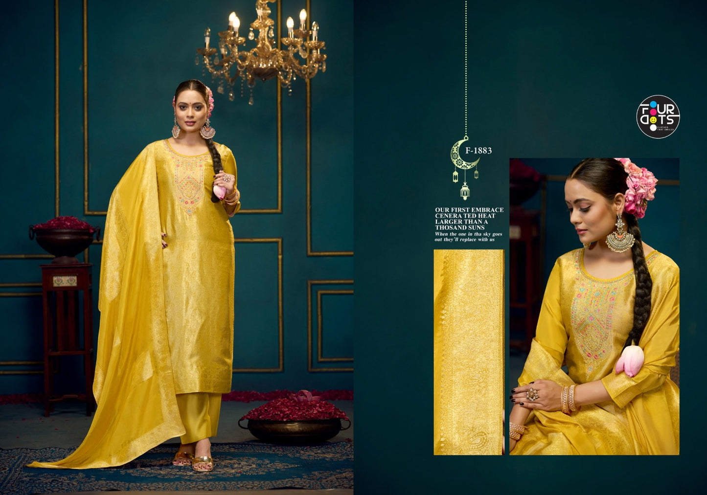 Vera Four Dots Silk Jacquard Pant Style Suits Wholesaler Ahmedabad