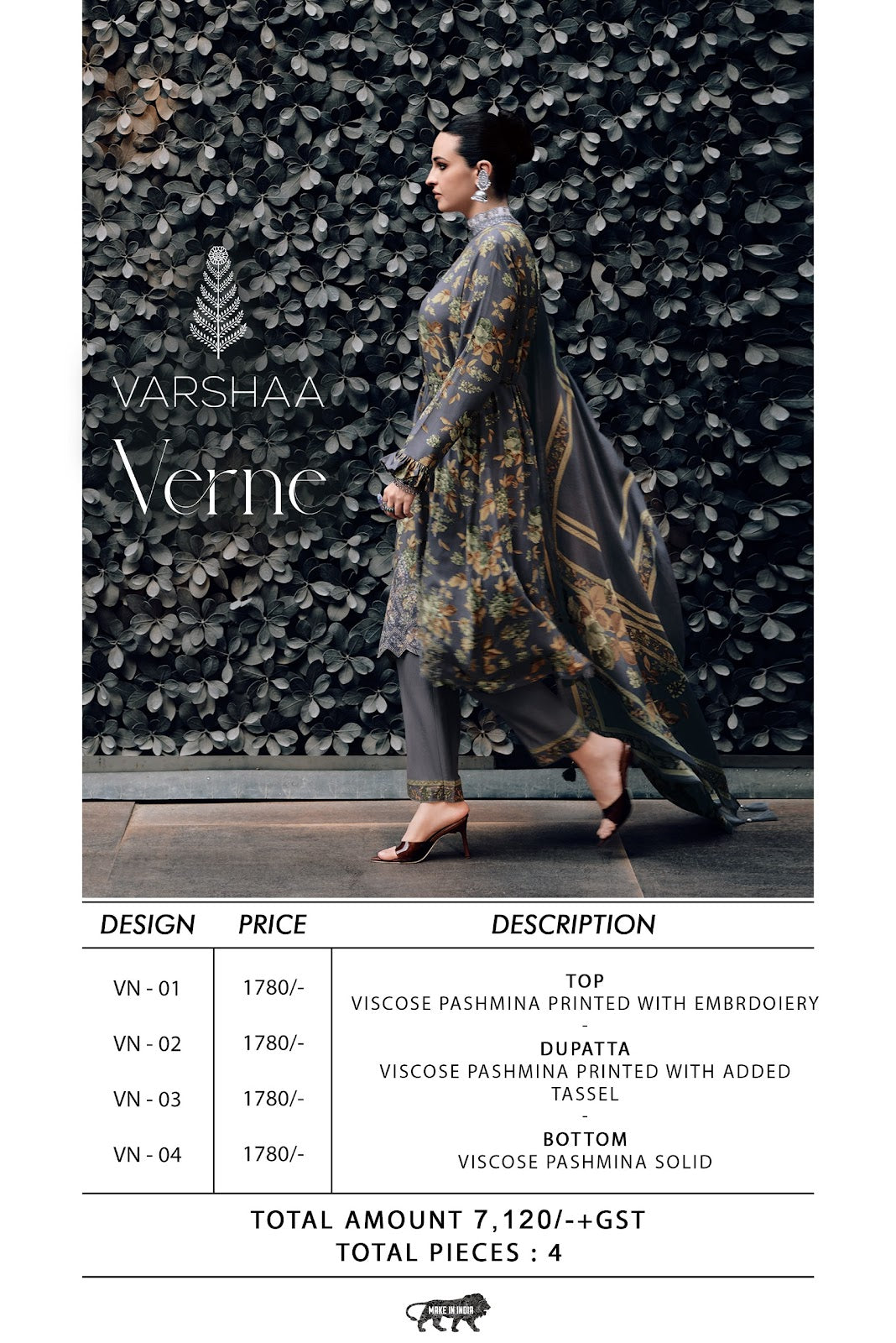 Verne Varshaa Pashmina Suits Exporter Ahmedabad