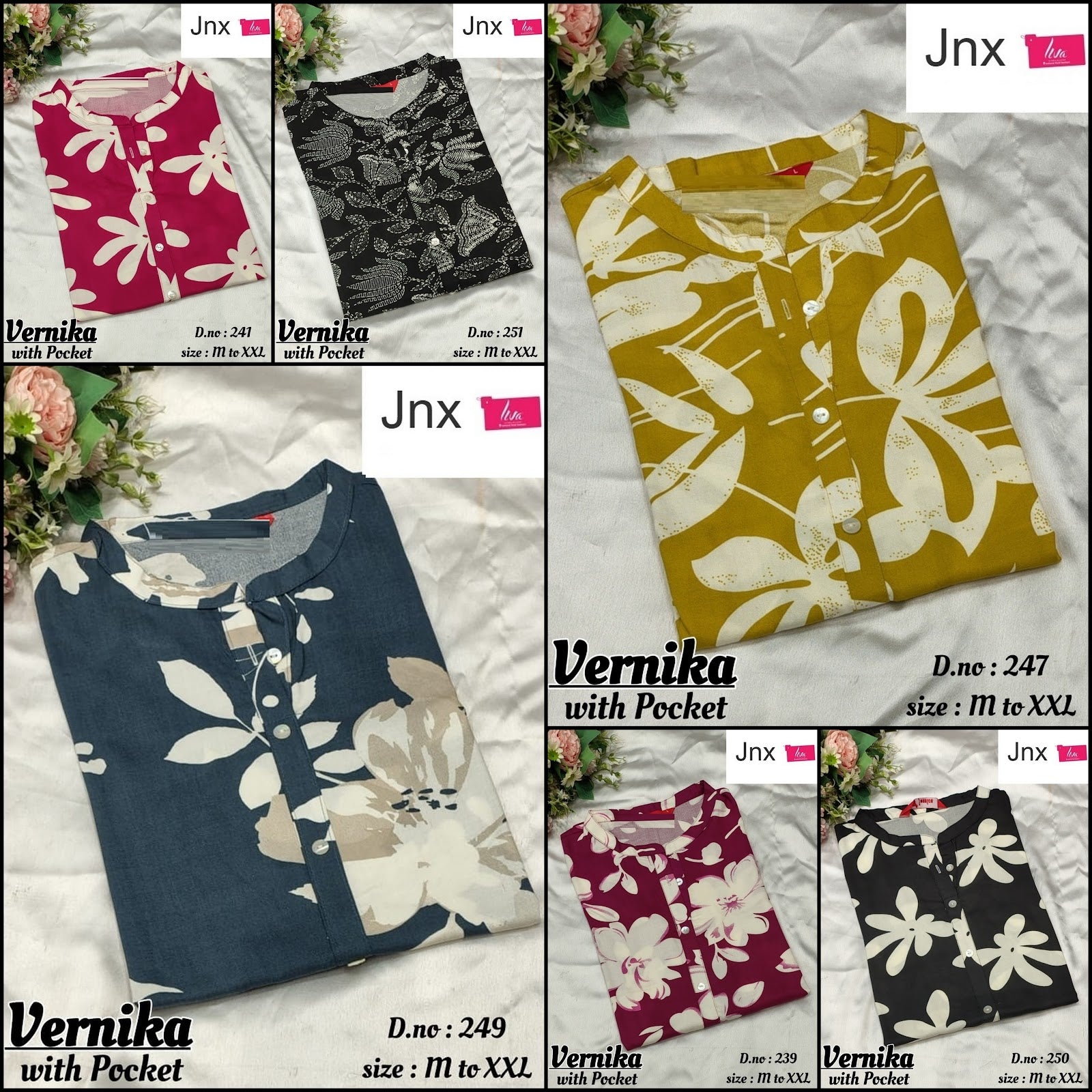 Vernika 1508 Jnx Rayon Kurti With Pocket Wholesale Rate