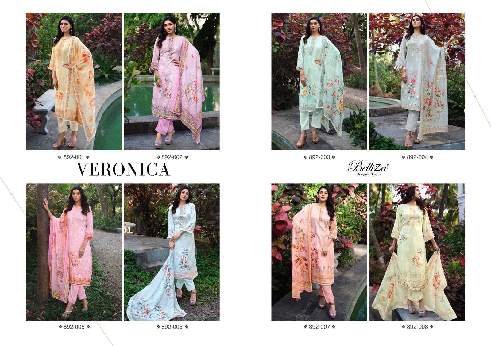 Veronica Belliza Designer Studio Jaam Cotton Pant Style Suits