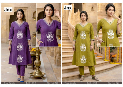 Veronica Jnx Dhabu Cotton Kurti Pant Set Exporter Ahmedabad