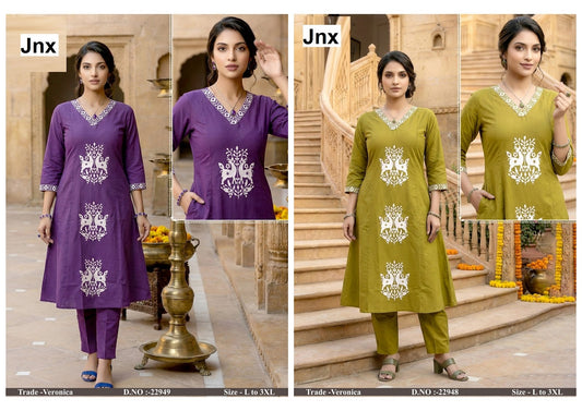 Veronica Jnx Dhabu Cotton Kurti Pant Set Exporter Ahmedabad