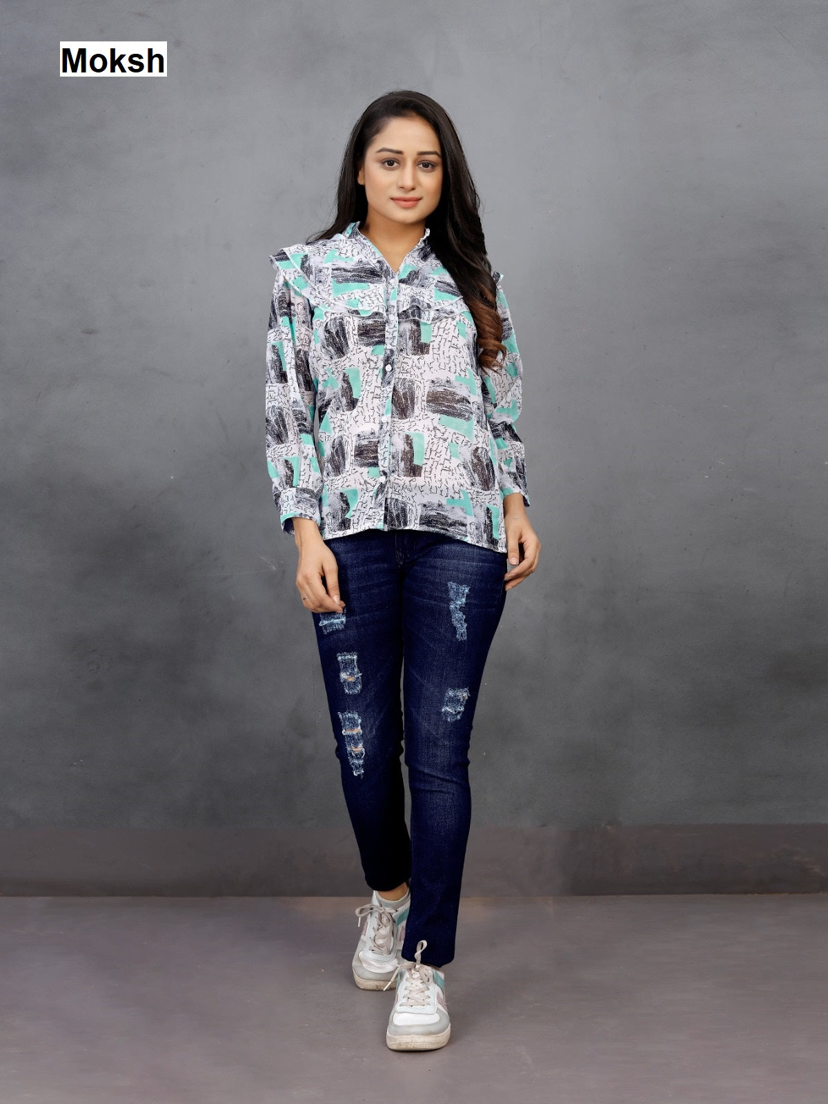 Veronica Moksh Georgette Stylish Short Tops Manufacturer Ahmedabad