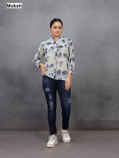 Veronica Moksh Georgette Stylish Short Tops Manufacturer Ahmedabad