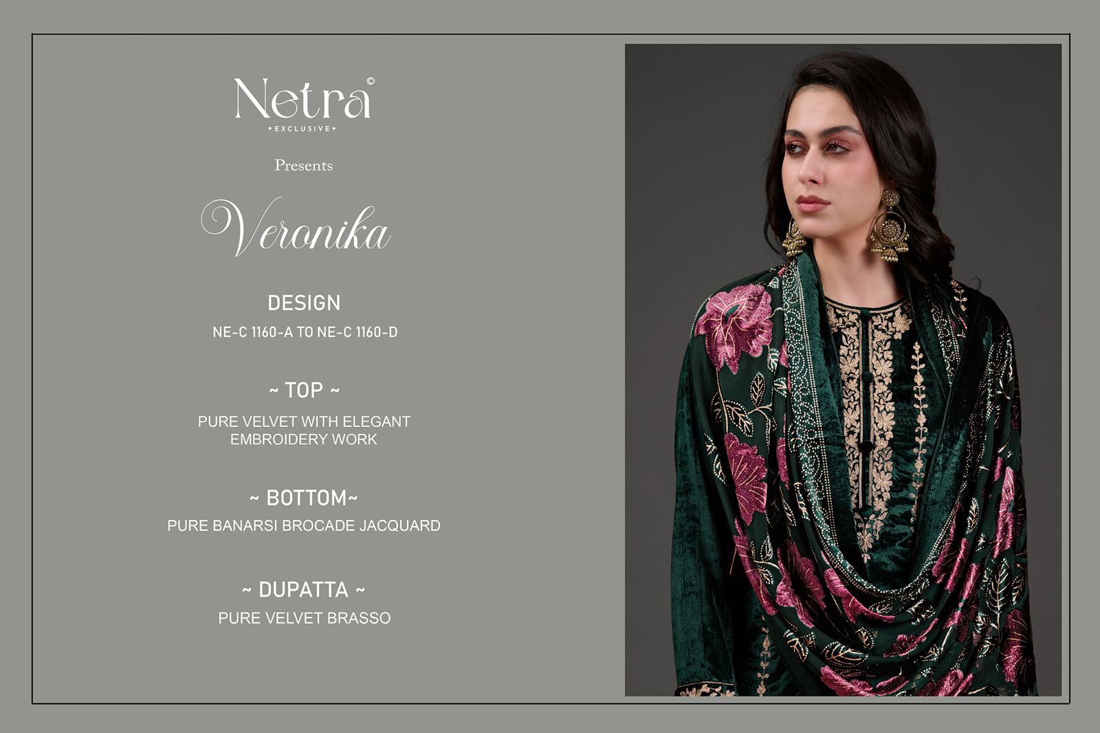 Veronika Netra Velvet Suits Manufacturer