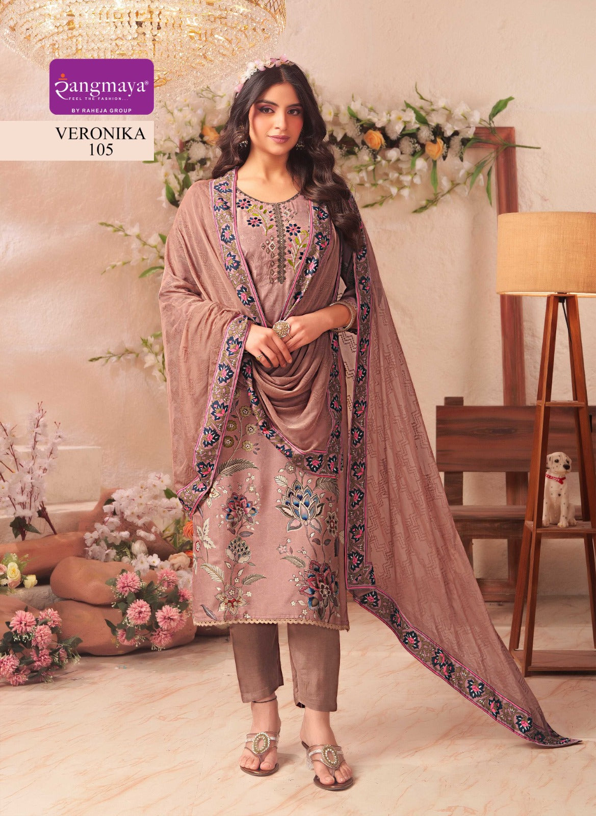 Veronika Rangmaya Muslin Readymade Pant Style Suits Manufacturer India