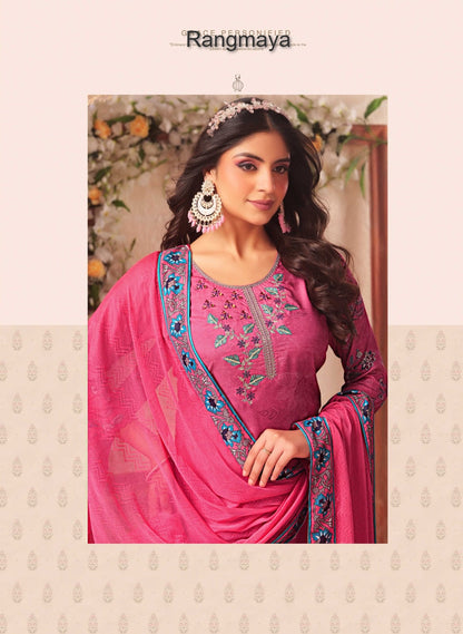 Veronika Rangmaya Muslin Readymade Pant Style Suits Manufacturer India