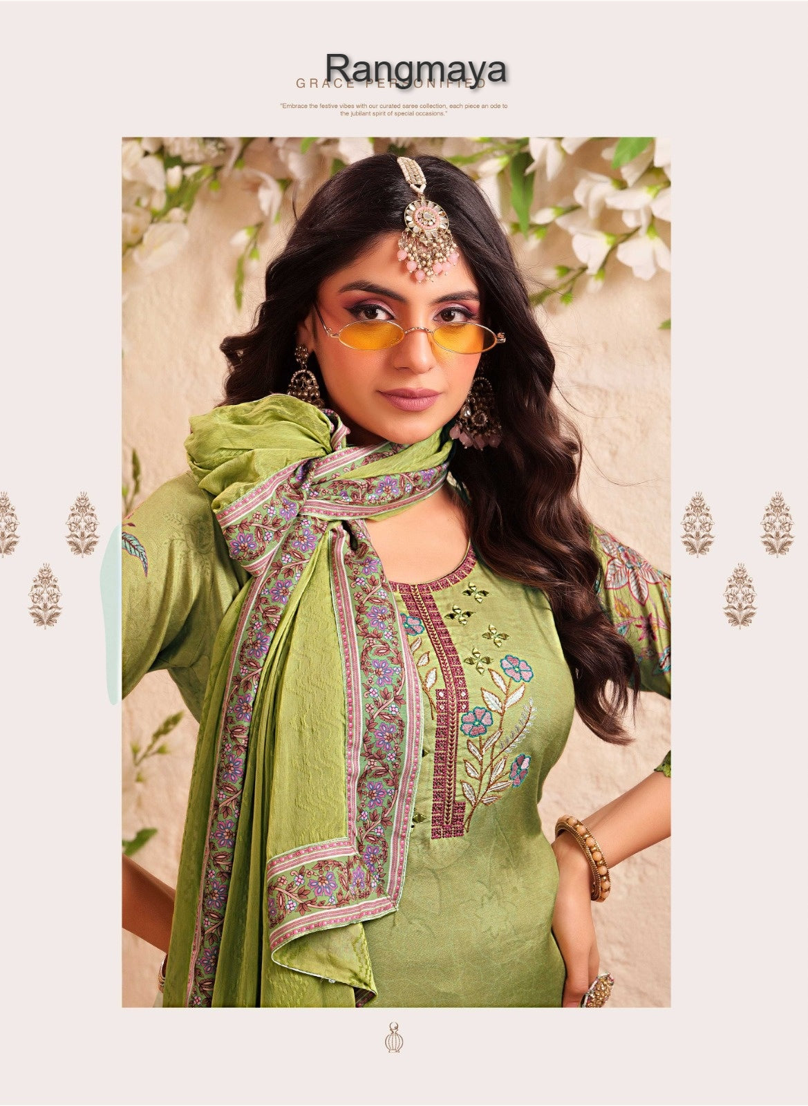 Veronika Rangmaya Muslin Readymade Pant Style Suits Manufacturer India