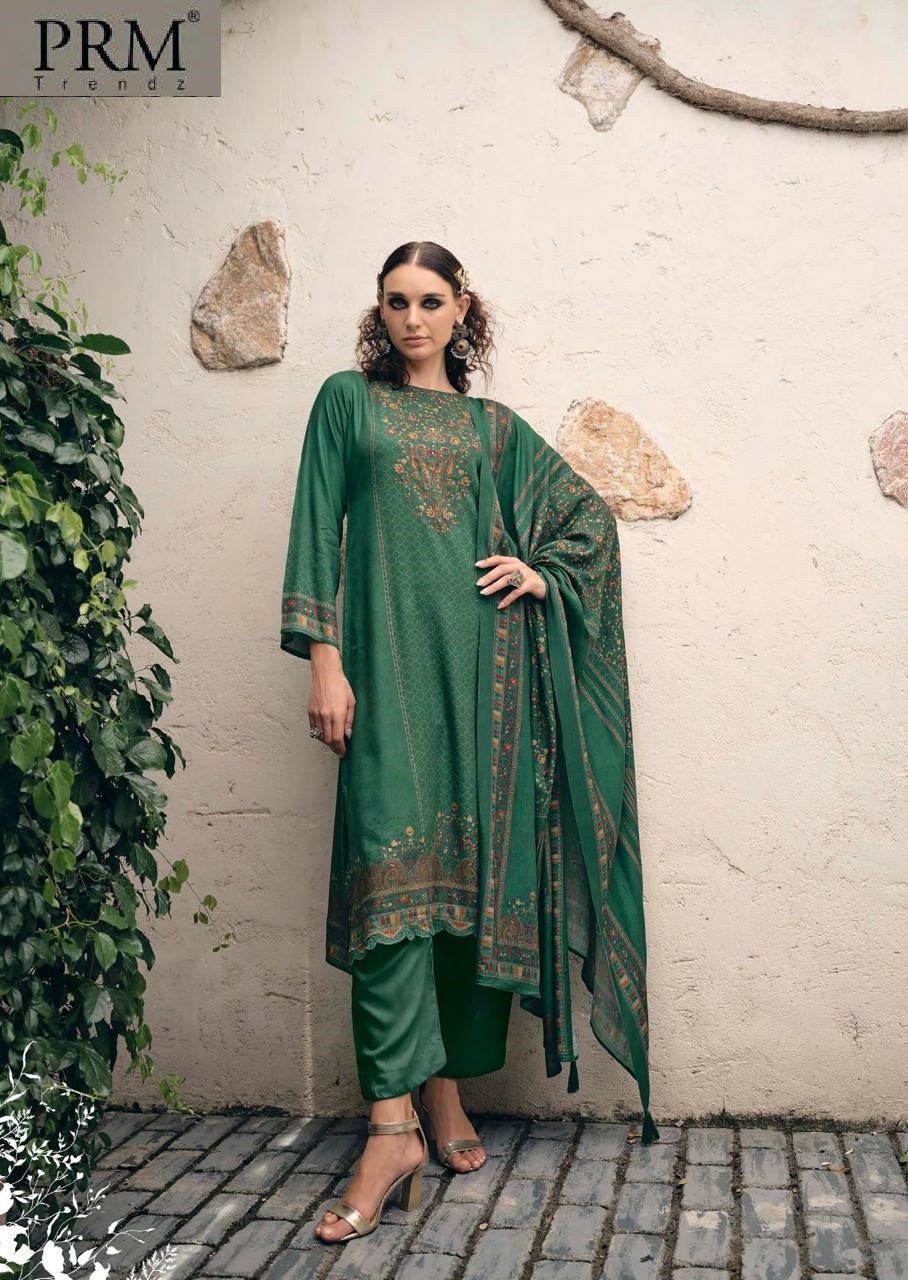 Verra Prm Trendz Viscose Pashmina Suits Supplier Gujarat