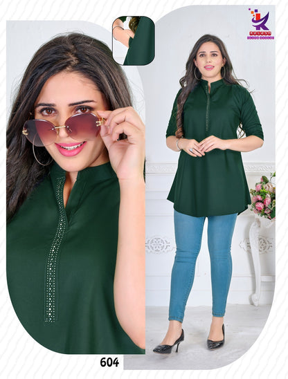 Very Nice 4 Mlm Kalash Lifestyle Rayon 22Kg Short Kurtis Wholesaler Ahmedabad
