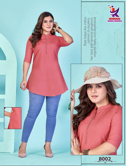 Very Smart 5 Mlm Kalash Lifestyle Rayon 22Kg Fancy Tops Wholesaler India