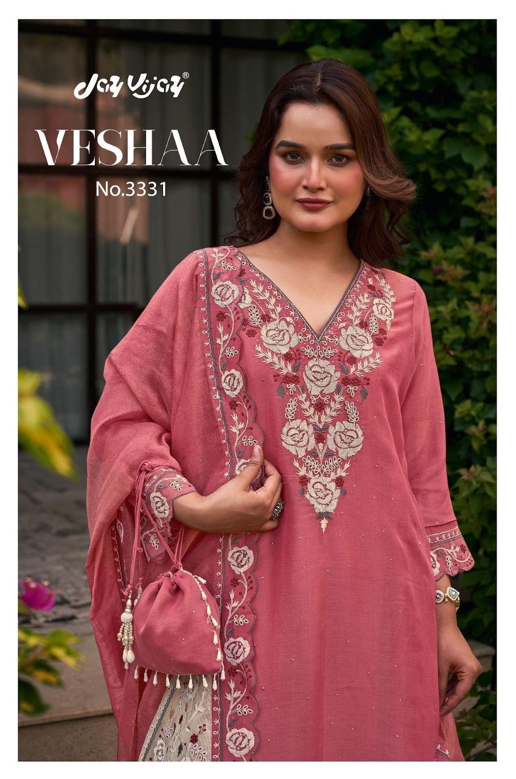 Veshaa 3331 Jay Vijay Mal Chanderi Pant Style Suits Supplier