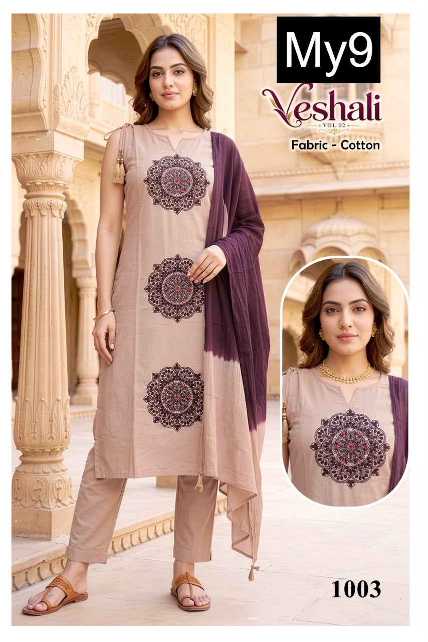 Veshali Vol 2 My9 Readymade Cotton Pant Suits Exporter