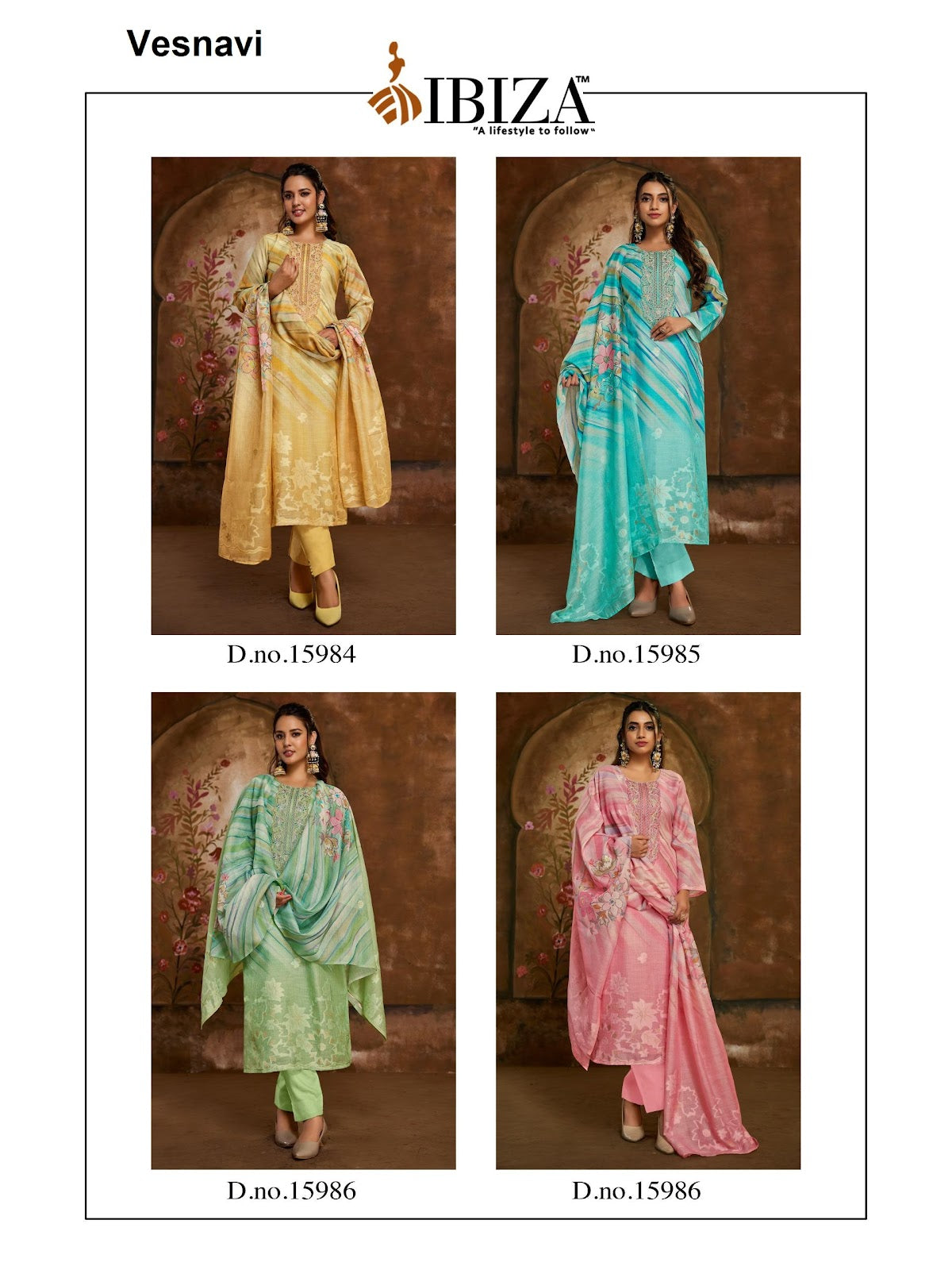 Vesnavi Ibiza Lilen Pant Style Suits Wholesale Price