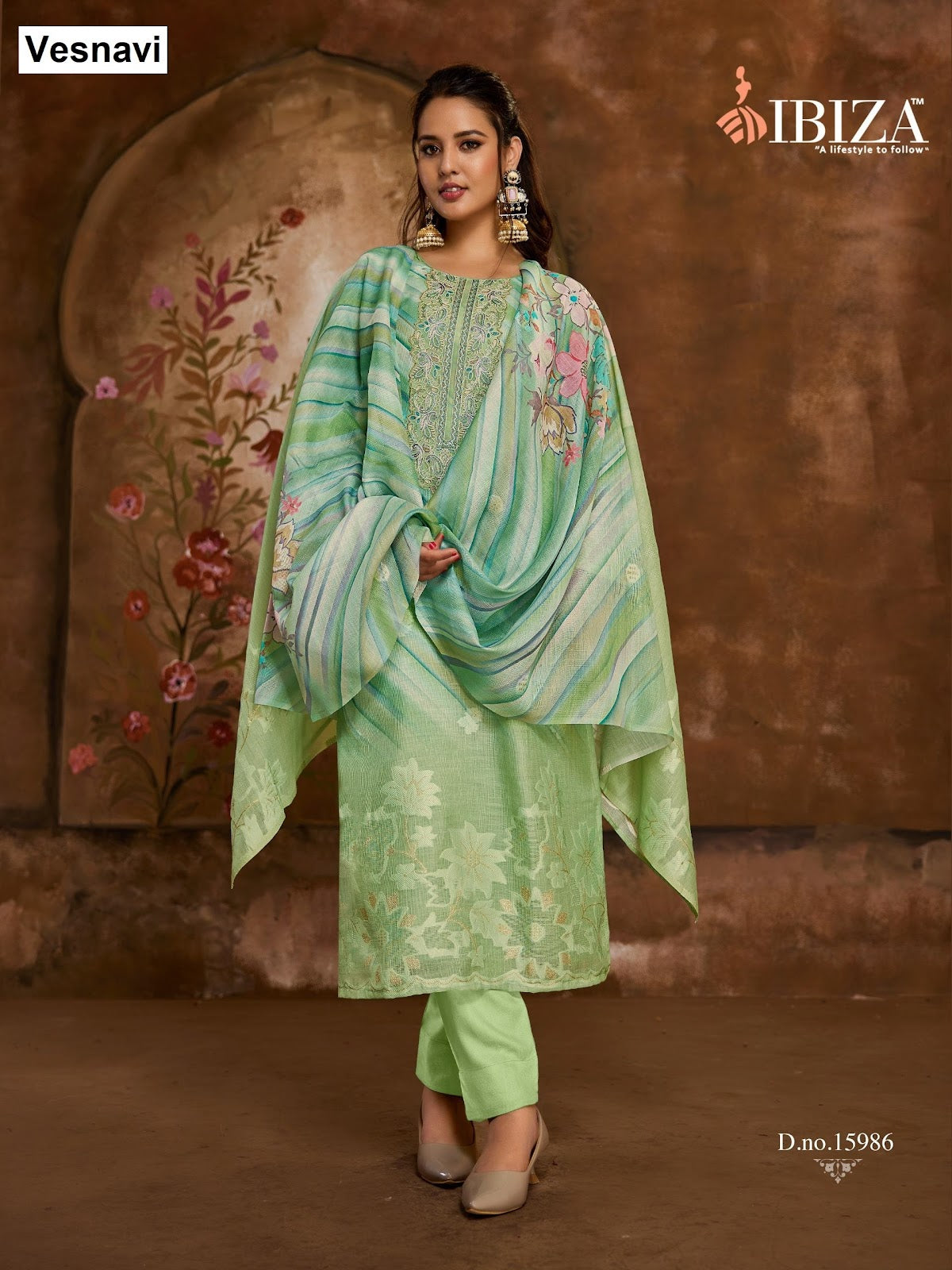 Vesnavi Ibiza Lilen Pant Style Suits Wholesale Price