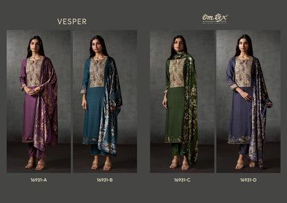 Vesper Omtex Cordroy Pashmina Suits Wholesale Rate