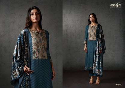 Vesper Omtex Cordroy Pashmina Suits Wholesale Rate
