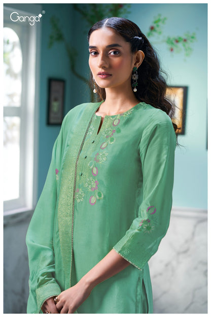 Vespera 3758 Ganga Premium Viscose Plazzo Style Suits Wholesaler India