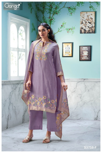 Vespera 3758 Ganga Premium Viscose Plazzo Style Suits Wholesaler India