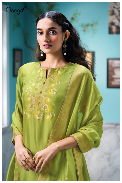 Vespera 3758 Ganga Premium Viscose Plazzo Style Suits Wholesaler India