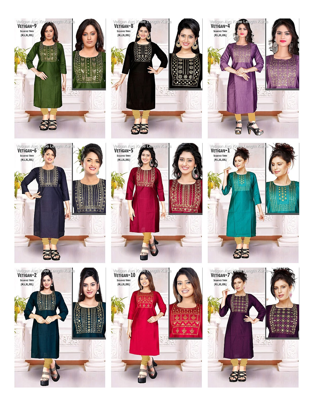 Vetigan Ayg Knee Length Kurtis Exporter