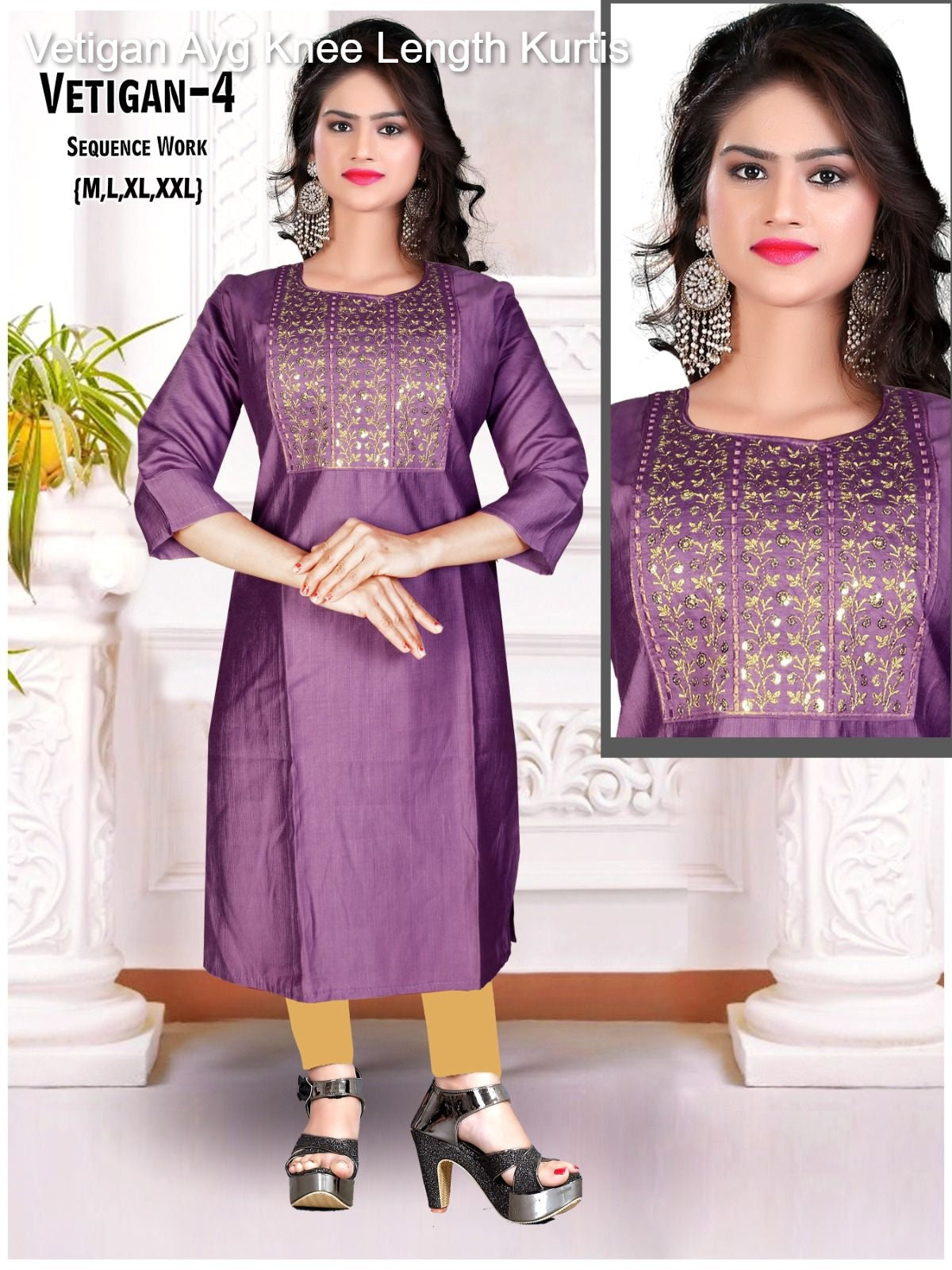 Vetigan Ayg Knee Length Kurtis Exporter