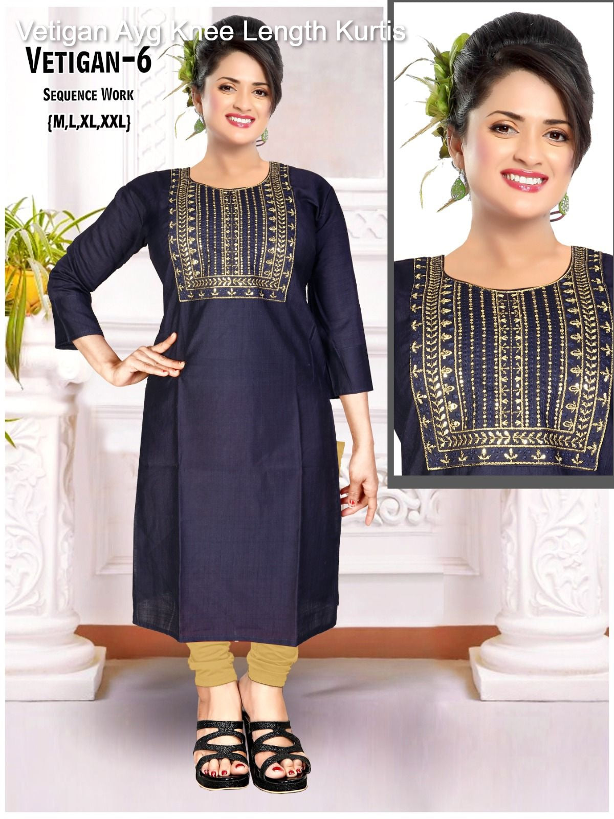 Vetigan Ayg Knee Length Kurtis Exporter