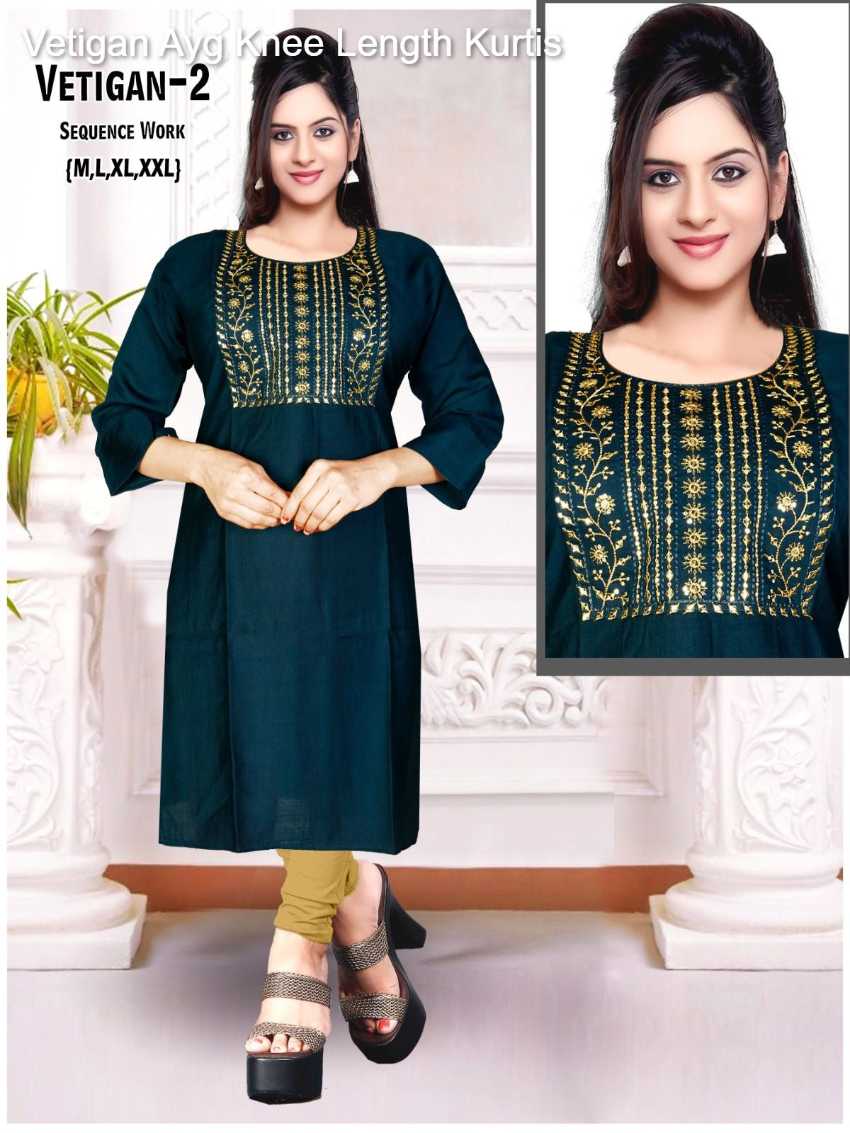 Vetigan Ayg Knee Length Kurtis Exporter