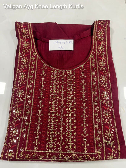 Vetigan Ayg Knee Length Kurtis Exporter