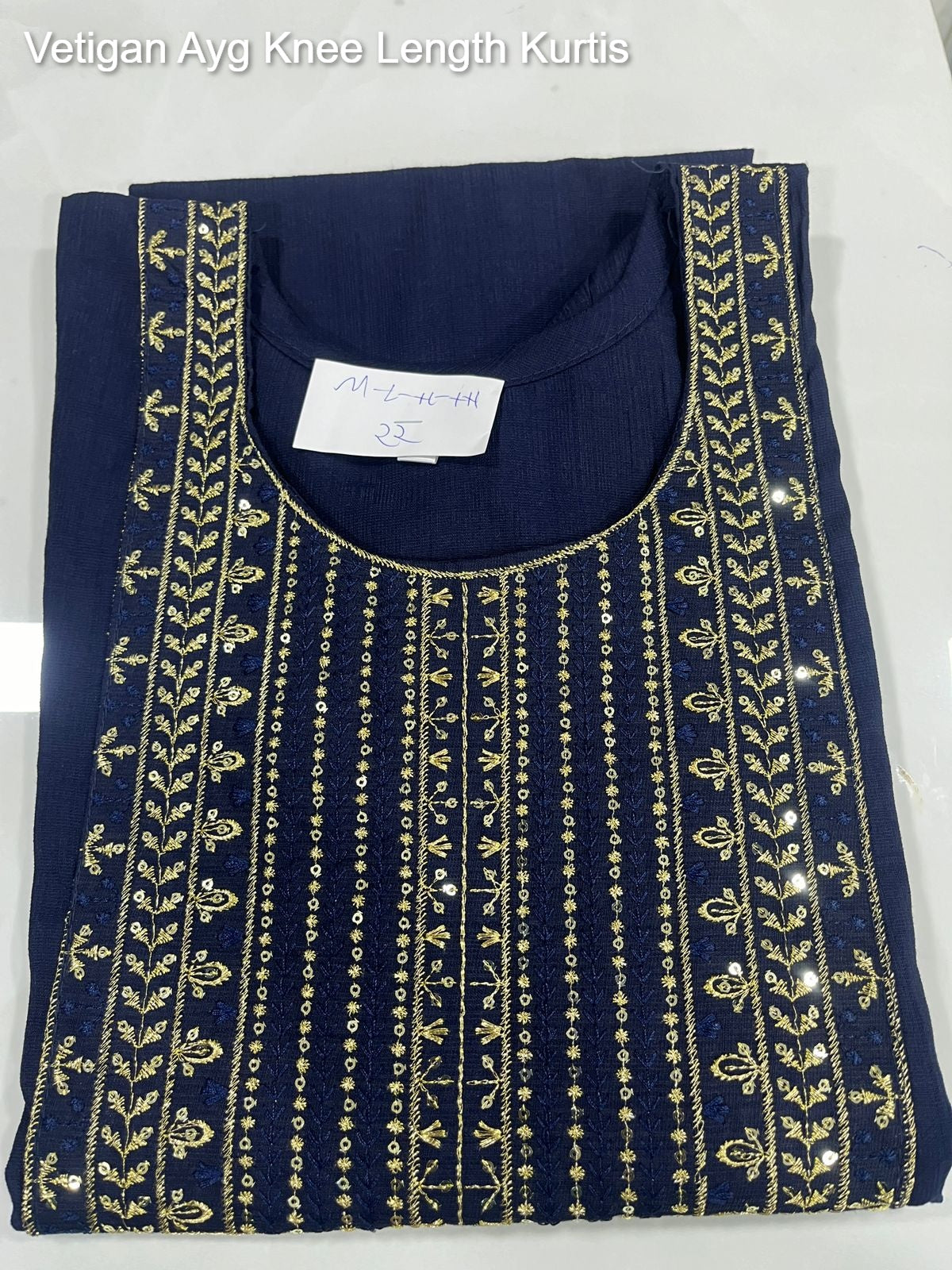 Vetigan Ayg Knee Length Kurtis Exporter