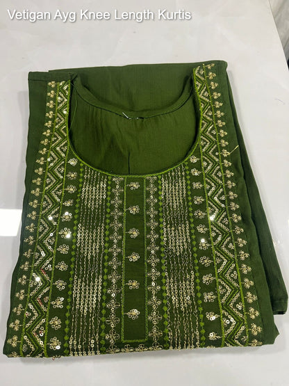 Vetigan Ayg Knee Length Kurtis Exporter