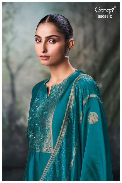 Veya S5093 Ganga Woven Silk Pant Style Suits Manufacturer Gujarat