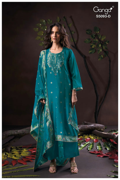 Veya S5093 Ganga Woven Silk Pant Style Suits Manufacturer Gujarat