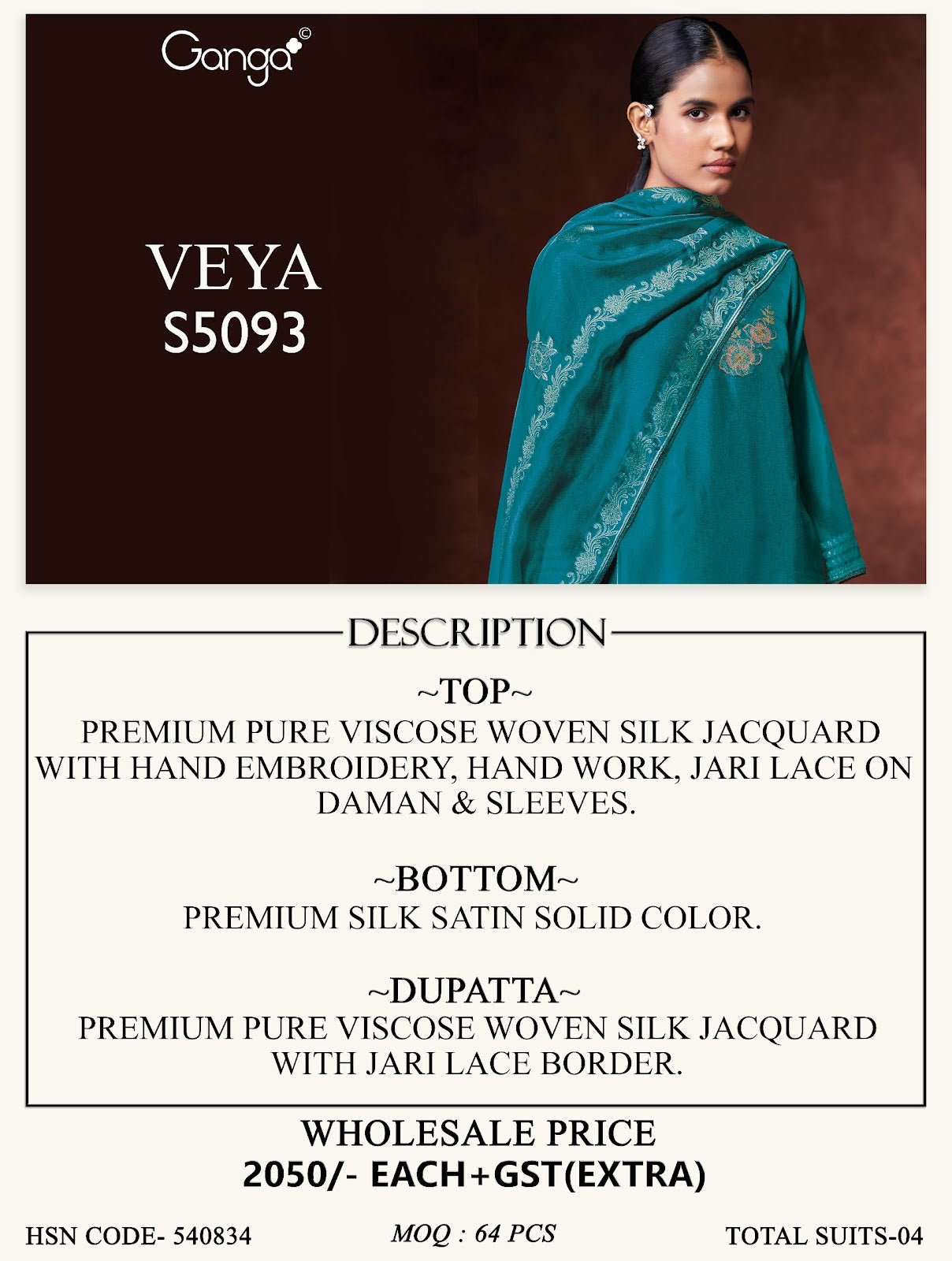 Veya S5093 Ganga Woven Silk Pant Style Suits Manufacturer Gujarat
