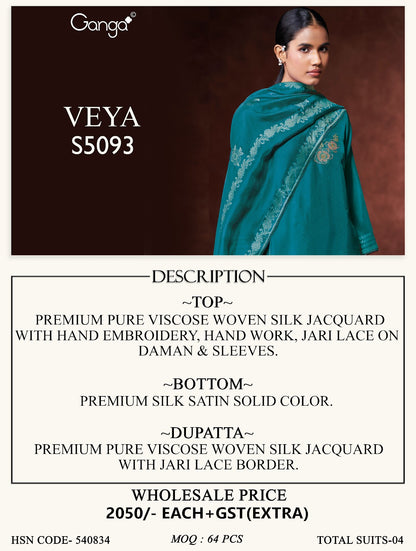 Veya S5093 Ganga Woven Silk Pant Style Suits Manufacturer Gujarat