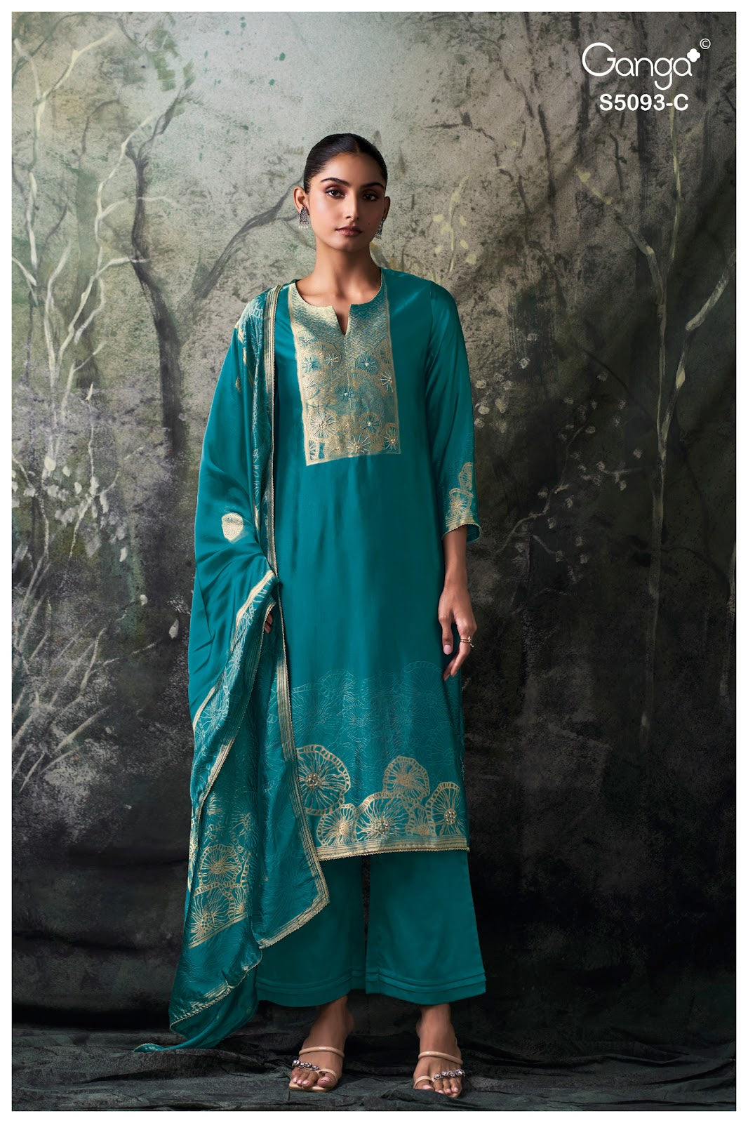 Veya S5093 Ganga Woven Silk Pant Style Suits Manufacturer Gujarat