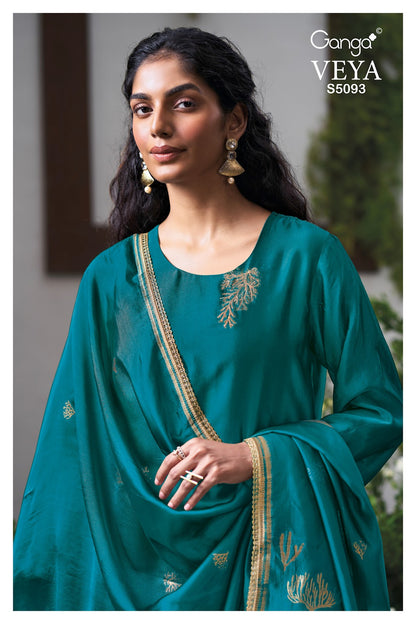 Veya S5093 Ganga Woven Silk Pant Style Suits Manufacturer Gujarat