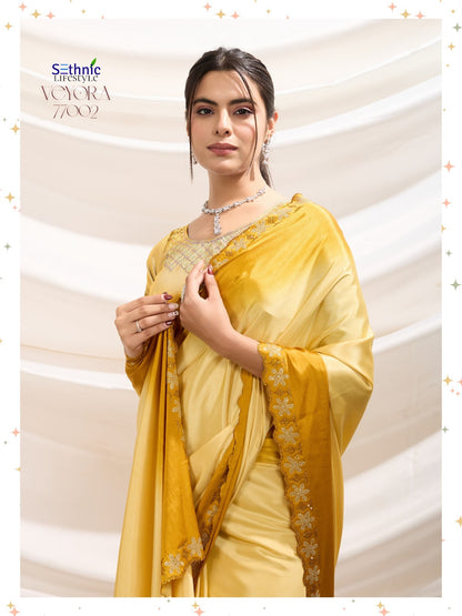 Veyora 77001 To 77003 Sethnic Crepe Sarees Exporter Ahmedabad