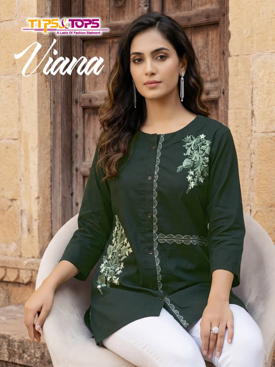Viana Tips Tops Cotton Short Kurtis Wholesale Price