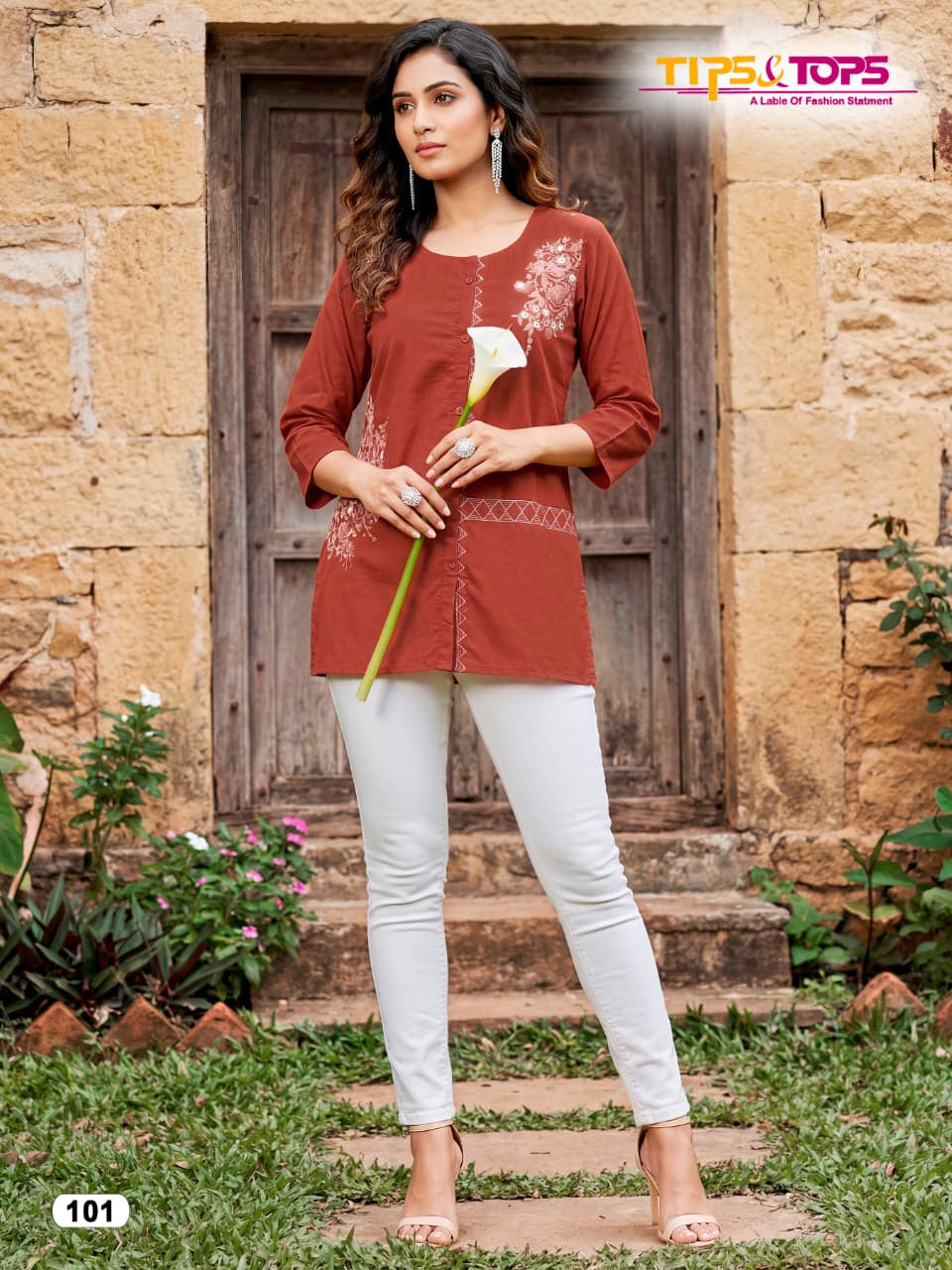Viana Tips Tops Cotton Short Kurtis Wholesale Price