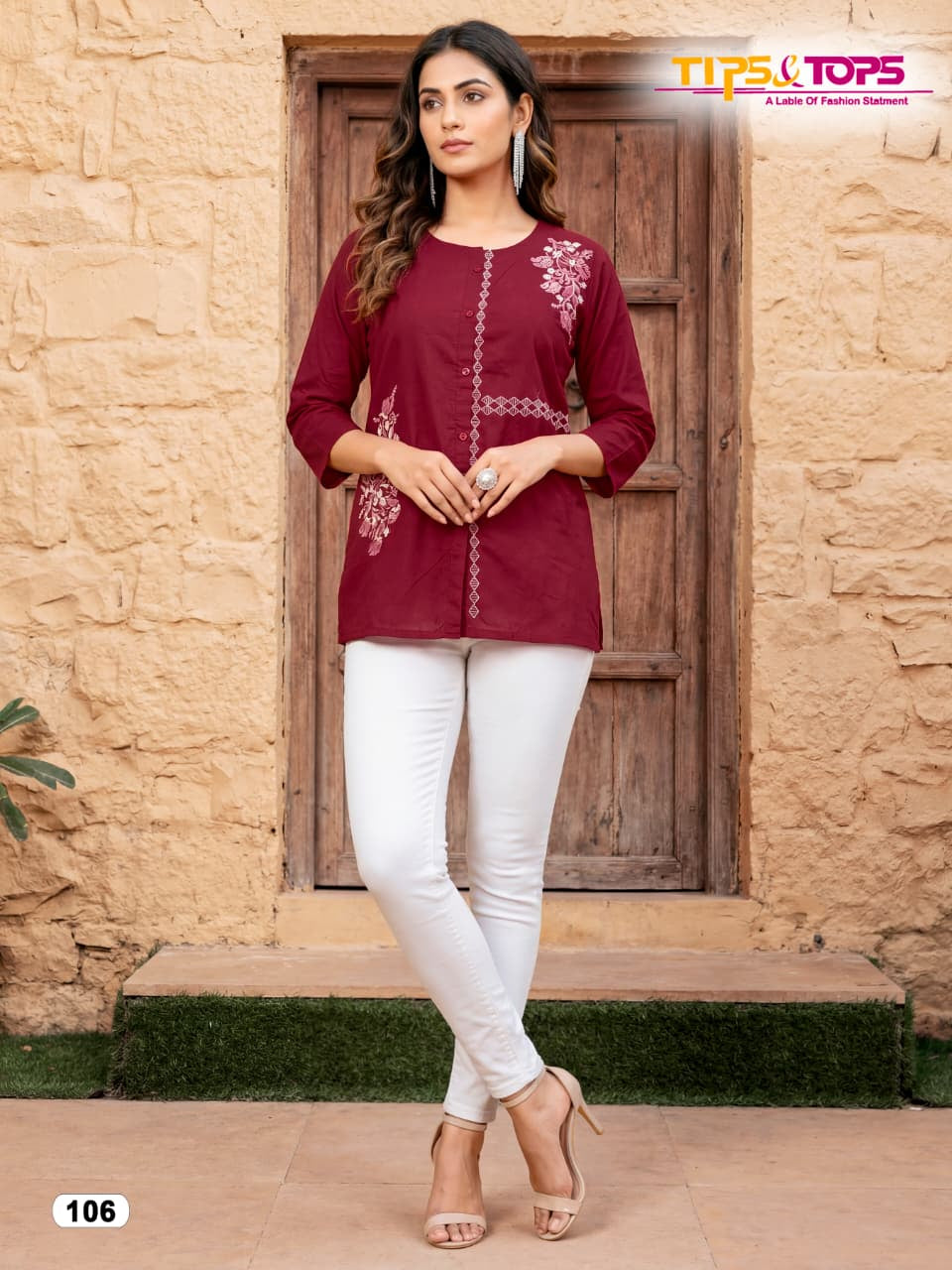 Viana Tips Tops Cotton Short Kurtis Wholesale Price