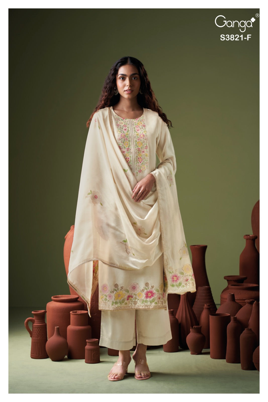 Viara 3821 Ganga Plazzo Style Suits Exporter